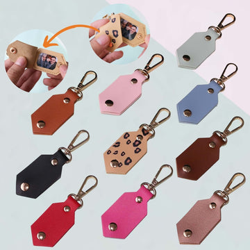 DIY Picture Key Chains,Custom Keychain With Picture, Llaveros(Leopard color) Personalizados Customized Keychain Gifts For Women Boyfriend Husband Mens - uniqicon
