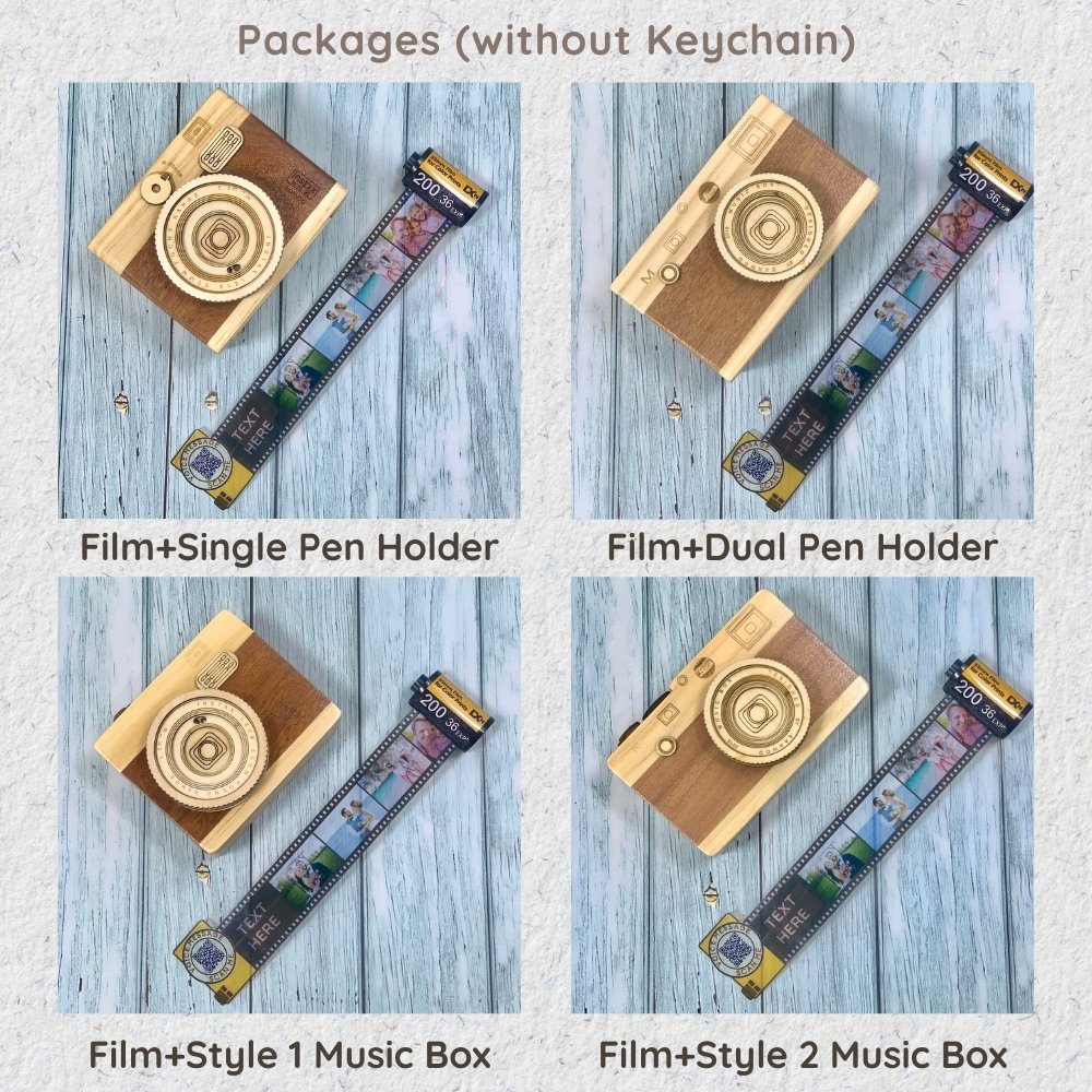 Personalized Customized Memory Retro Camera Film HD Photo Album Film Roll Keychain F1 Voice Message Creative Birthday Valentine Christmas Graduation Friend Anniversary Gift Souvenir Customized Handmade - uniqicon