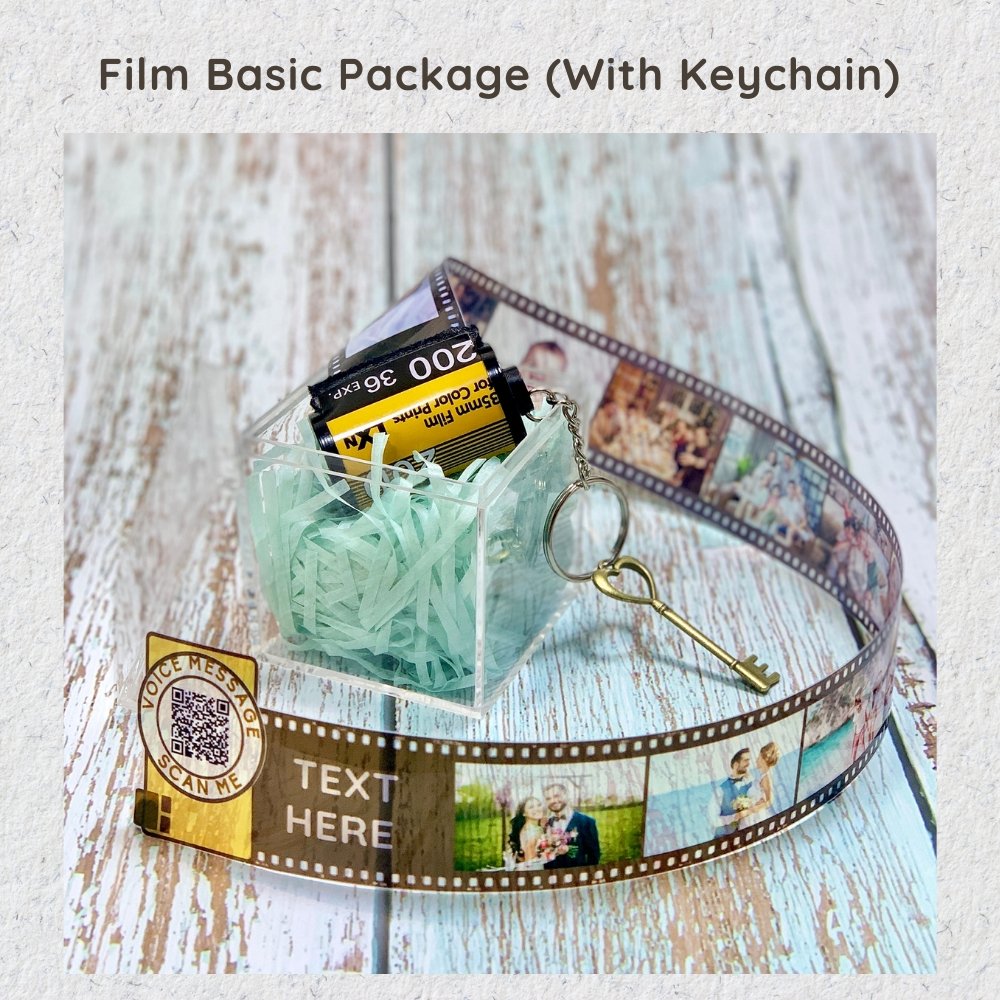 Personalized Customized Memory Retro Camera Film HD Photo Album Film Roll Keychain F1 Voice Message Creative Birthday Valentine Christmas Graduation Friend Anniversary Gift Souvenir Customized Handmade - uniqicon