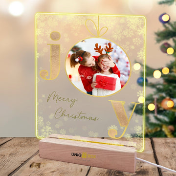 Customised Acrylic Plaque with Lights,Christmas Family Photo Frames Present for Daughter Son from Daddy Mum,Personalised Picture Frame for Grilfriend Boyfriend,Best Friend Gift Ideas - uniqicon