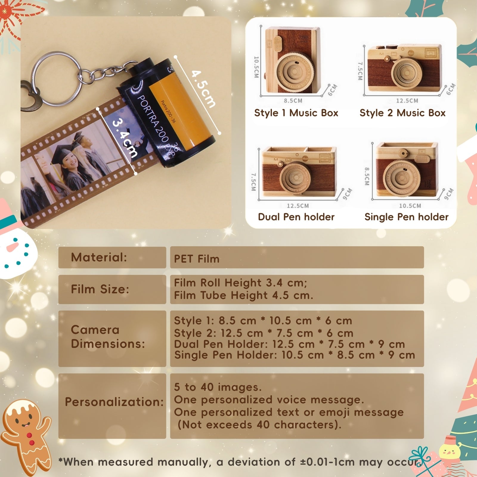 Personalised Christmas Presents for Boyfriend,Unique Personalised Photo Keyring Gift,Memory Camera Picture,Custom Keyring Gifts for Women Dad Friend Mom - uniqicon