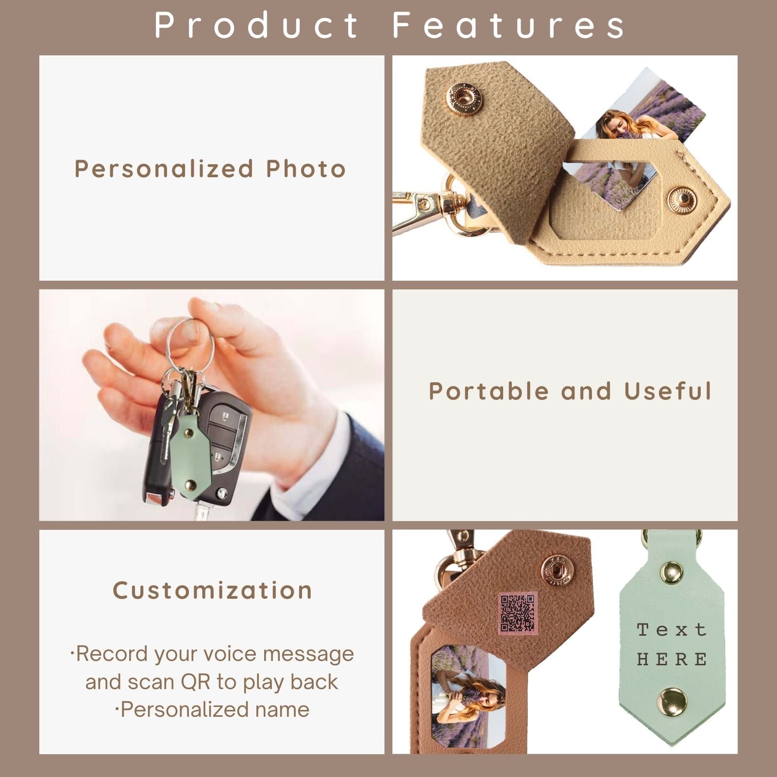 Personalised Picture Key Chains,Custom Keychain With Picture, Llaveros(Rose red) Personalizados Customized Keychain Gifts For Women Boyfriend Husband Mens - uniqicon