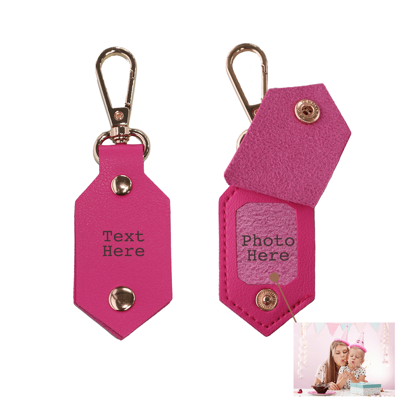 Personalised Picture Key Chains,Custom Keychain With Picture, Llaveros(Rose red) Personalizados Customized Keychain Gifts For Women Boyfriend Husband Mens - uniqicon