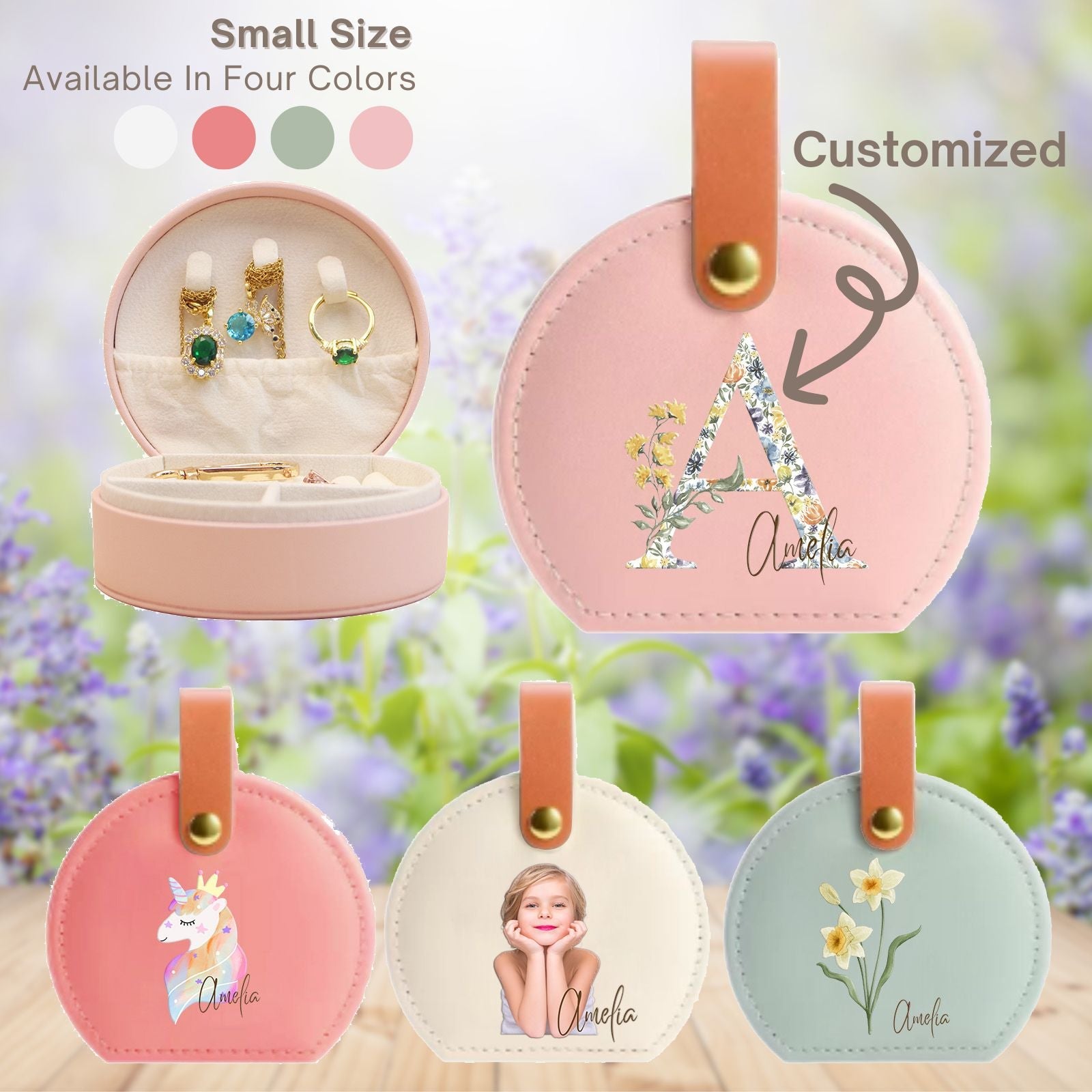 Personalised Small Jewellery Box,Holiday Travel Essentials Presents Organiser Gift,Travel Small Organiser Gift,Holiday Essentials Presents - uniqicon