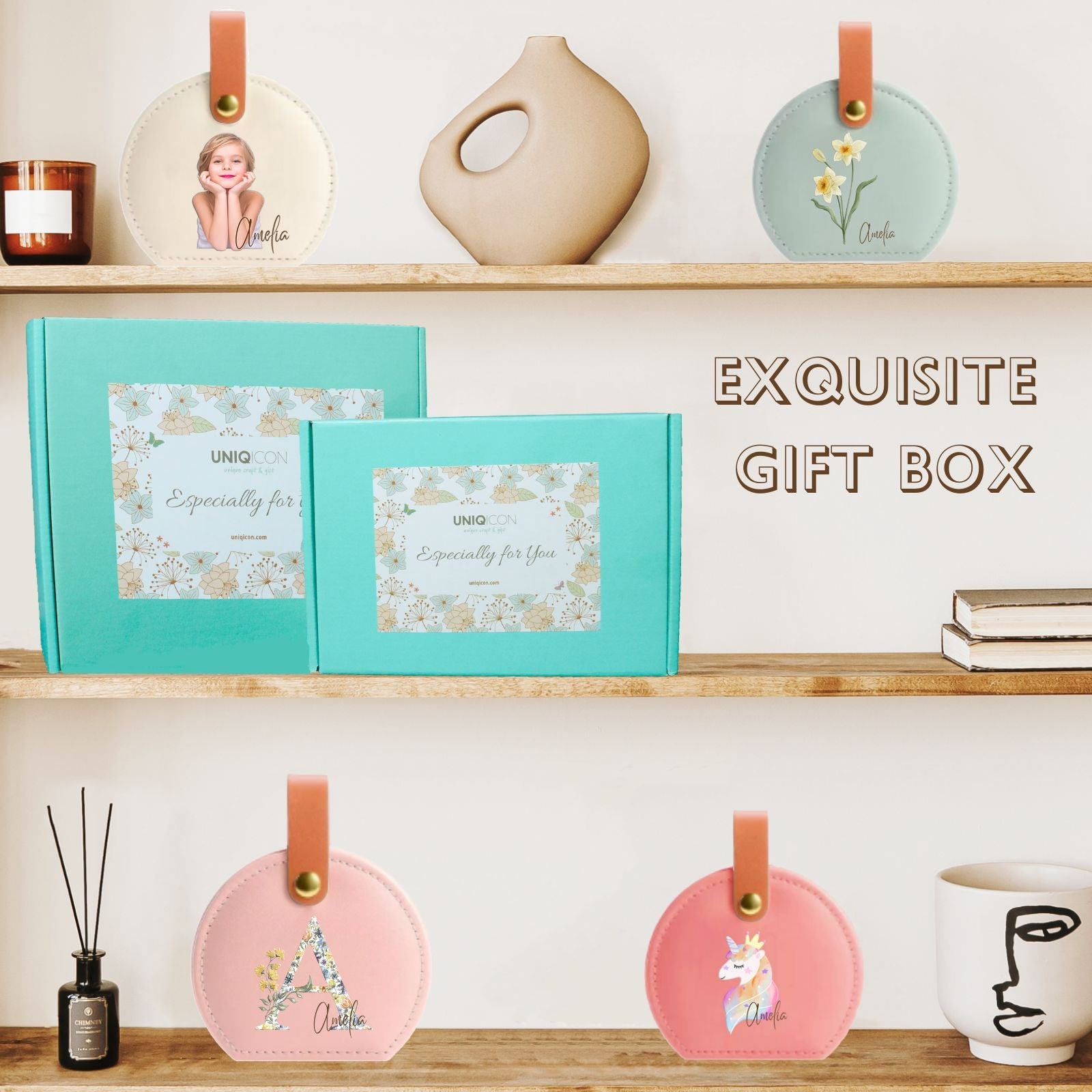 Personalised Small Jewellery Box,Holiday Travel Essentials Presents Organiser Gift,Travel Small Organiser Gift,Holiday Essentials Presents - uniqicon