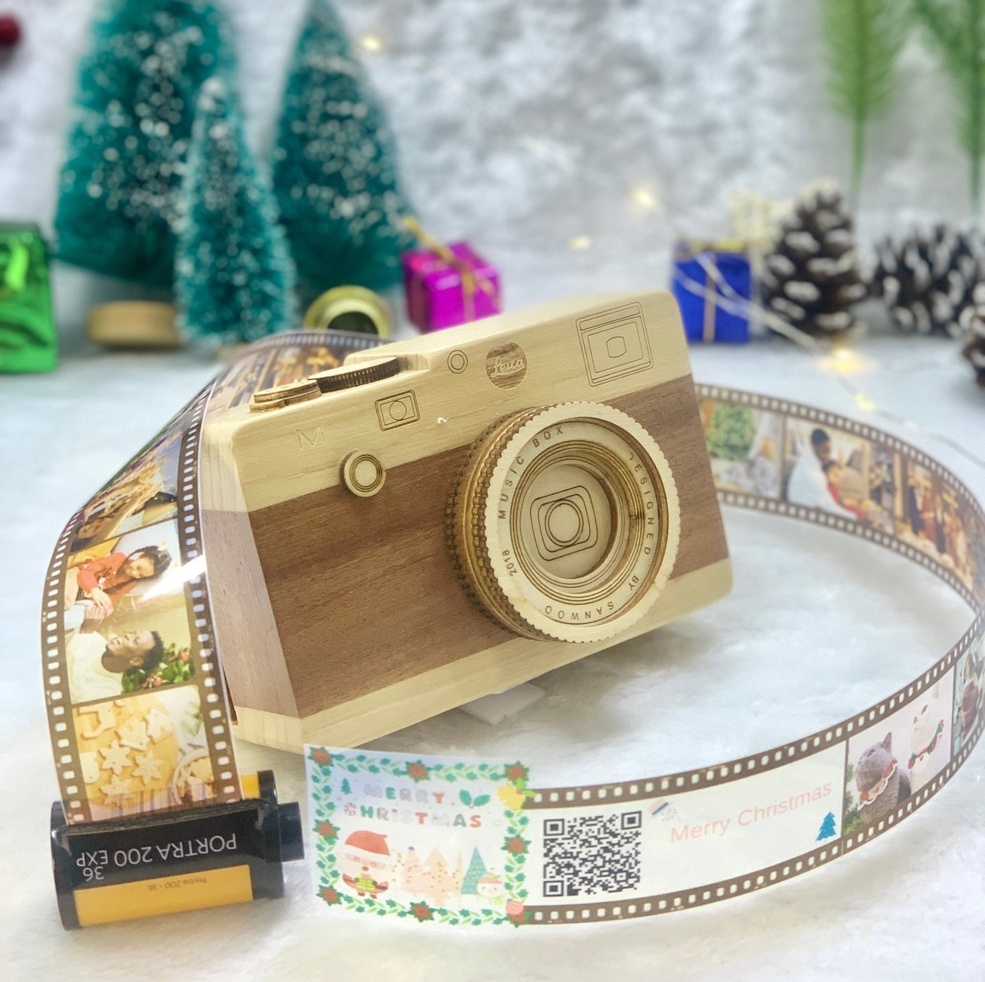 Personalized Customized Christmas New Year Memory Retro Camera Film HD Photo Album X1 Voice Message Creative Birthday Valentine Graduation Friend Anniversary Gift Souvenir Customized Handmade - uniqicon